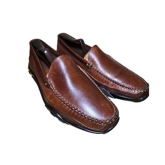 Allen Edmonds 71804 Boulder Brown Leather Driving Loafers Moccasin Mens Size 8.5 - Picture 1 of 7